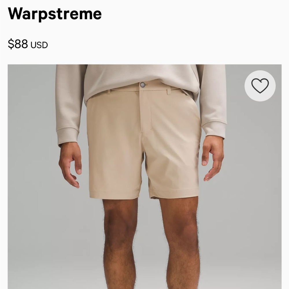 Lululemon Athletica Tan Flat Front Shorts